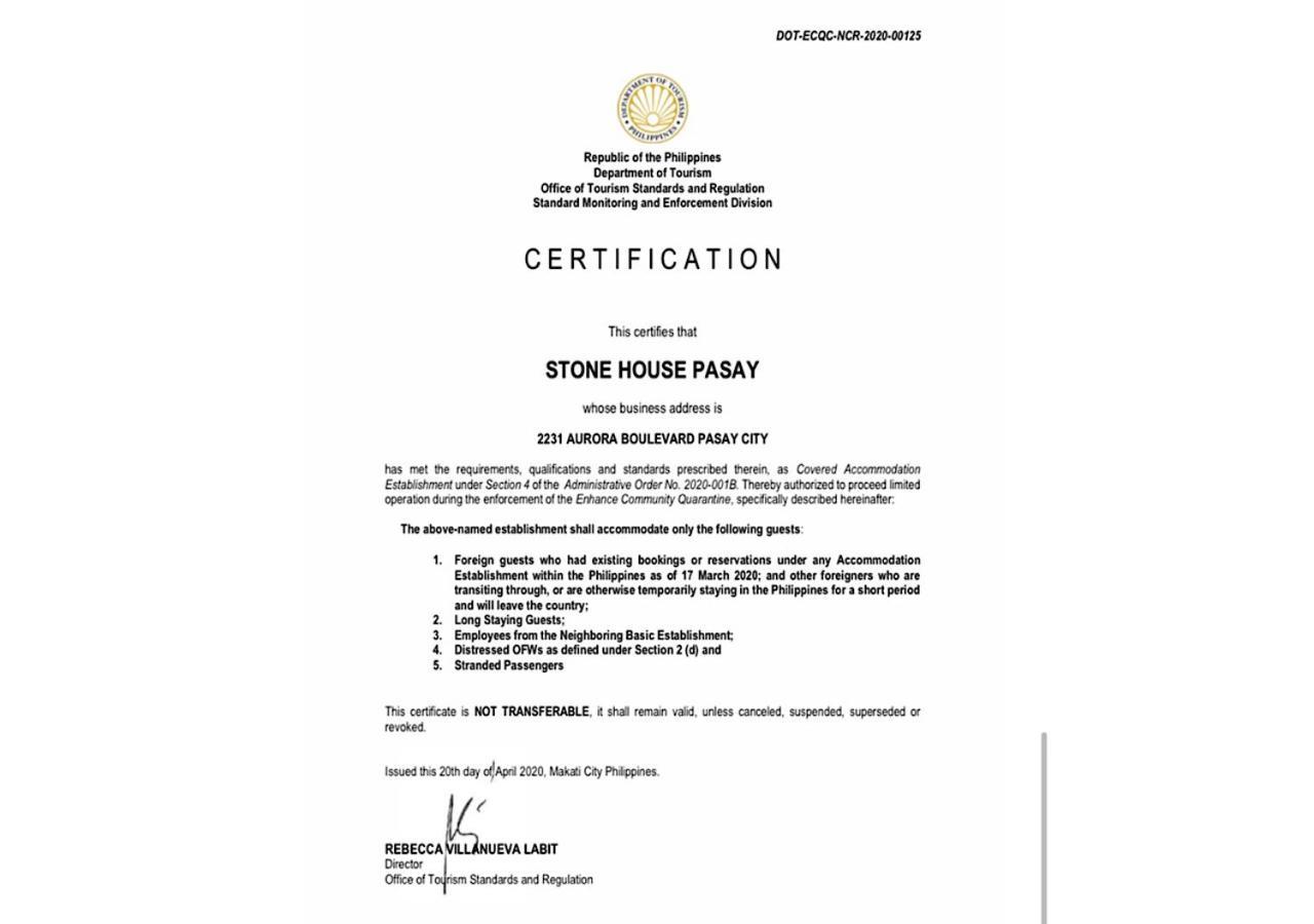 Stone House Hotel Pasay Luaran gambar